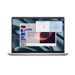Cận cảnh laptop siêu mỏng màu xám bạc màn hình tràn viền hiện đại hiển thị giao diện Innovations