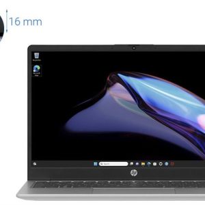 Laptop HP 245 G10 R5 B8PF9AT màu bạc với thiết kế mỏng nhẹ, bàn phím full-size và màn hình viền mỏng hiện đại.